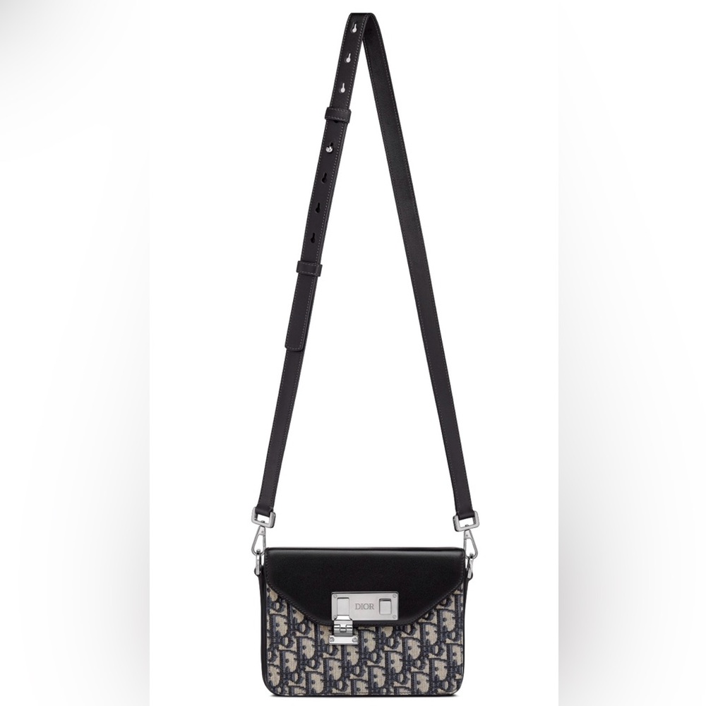 Brand New Dior Messenger Pouch Beige And Black Dior Oblique Jacquard - Picture 4 of 6